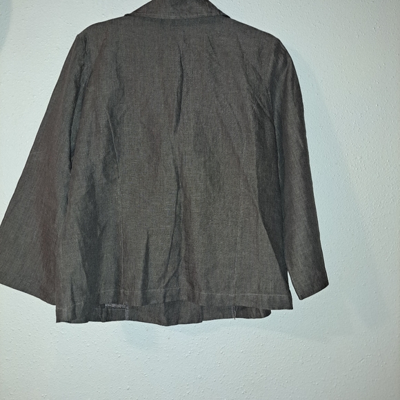 Bryan Walker Gray Double Breasted Linen Blazer Size Small - Picture 6 of 7